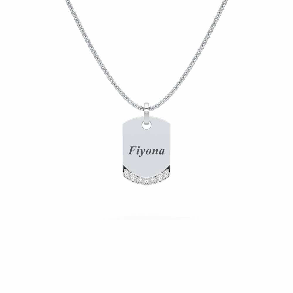 Reside Here Silver Pendant - White Gold - Image 1