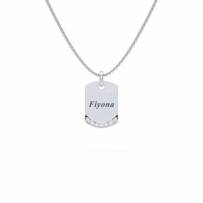 Reside Here Silver Pendant - White Gold - Image 1