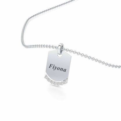 Reside Here Silver Pendant - White Gold - Image 2