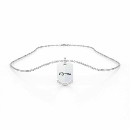Reside Here Silver Pendant - White Gold - Image 3