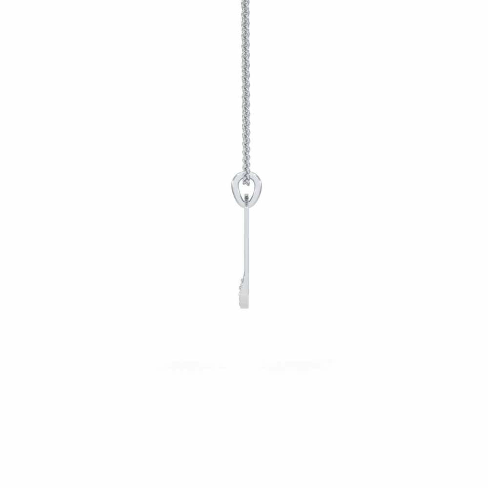 Reside Here Silver Pendant - White Gold - Image 4
