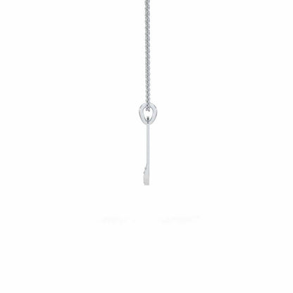 Reside Here Silver Pendant - White Gold - Image 4