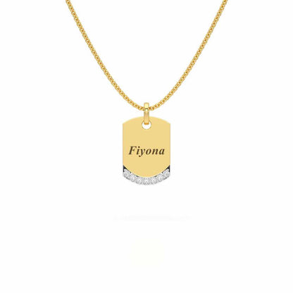 Reside Here Silver Pendant - Yellow Gold - Image 1