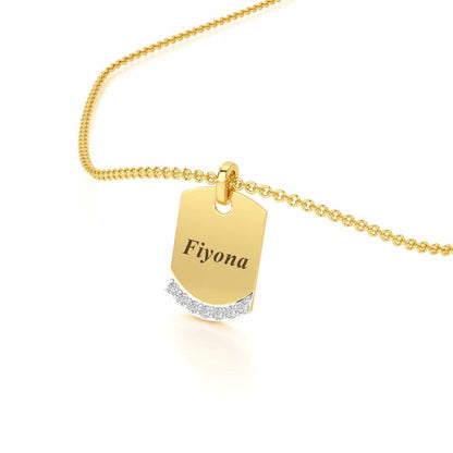 Reside Here Silver Pendant - Yellow Gold - Image 2