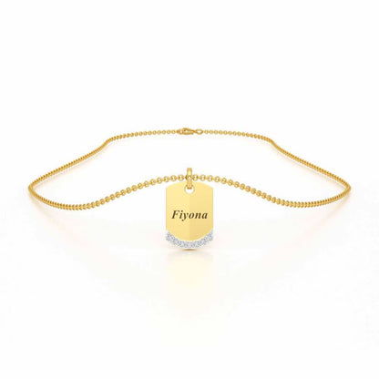 Reside Here Silver Pendant - Yellow Gold - Image 3