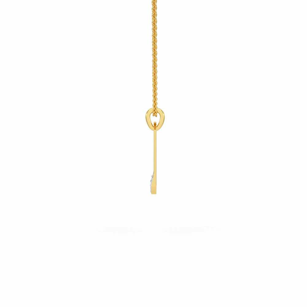 Reside Here Silver Pendant - Yellow Gold - Image 4