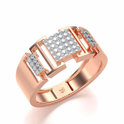 Respectful Silver Ring For Men - Rose Gold - Image 1
