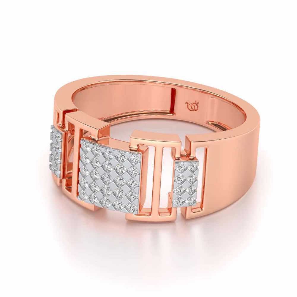 Respectful Silver Ring For Men - Rose Gold - Image 2