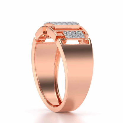 Respectful Silver Ring For Men - Rose Gold - Image 3