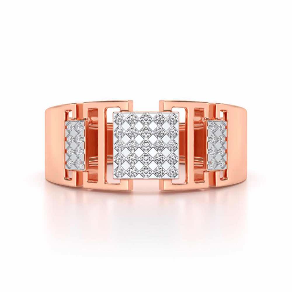 Respectful Silver Ring For Men - Rose Gold - Image 4