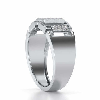 Respectful Silver Ring For Men - White Gold - Image 3