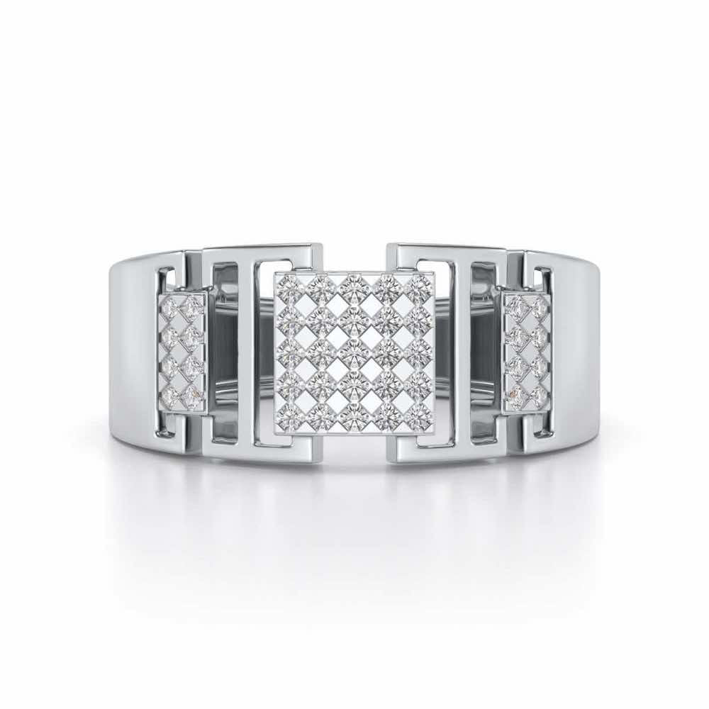 Respectful Silver Ring For Men - White Gold - Image 4
