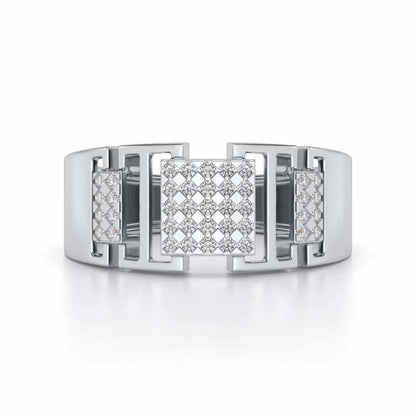 Respectful Silver Ring For Men - White Gold - Image 4