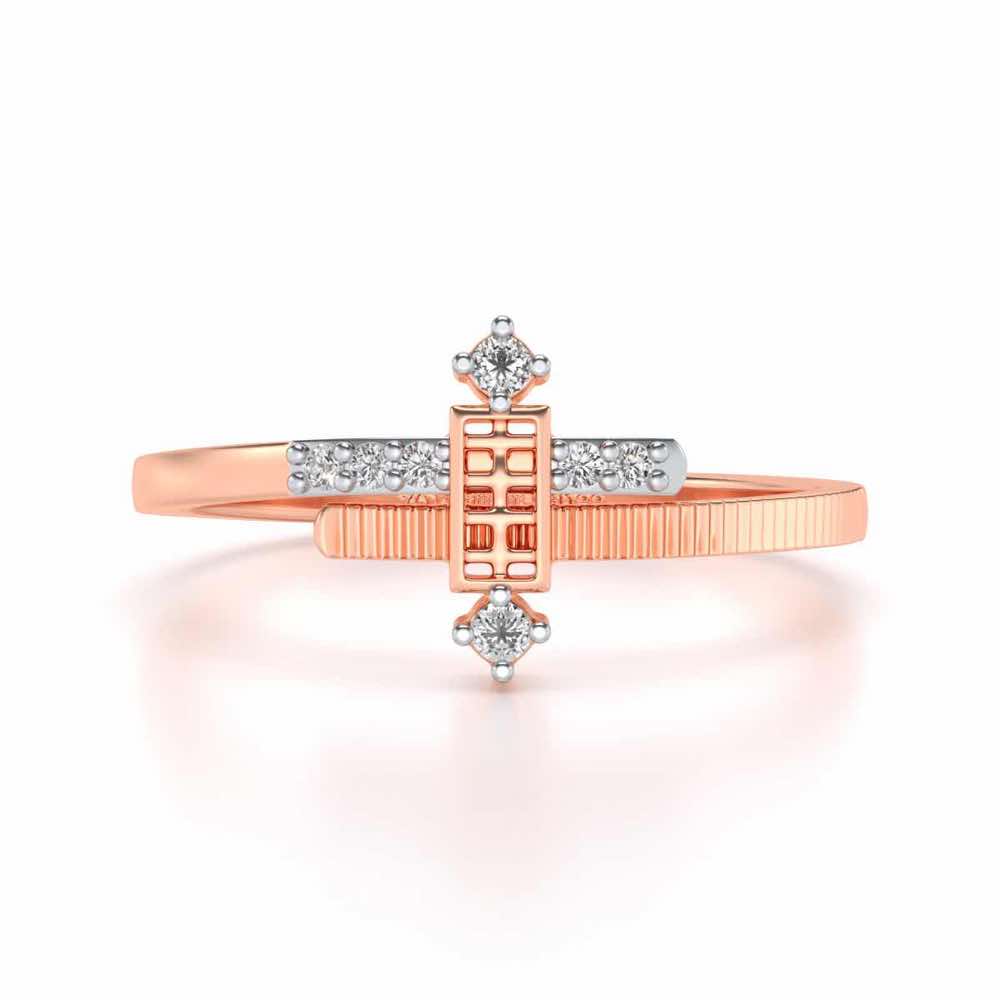 Retro Style Silver Ring - Rose Gold - Image 4
