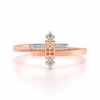 Retro Style Silver Ring - Rose Gold - Image 4