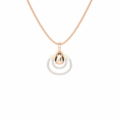 Reverb Shine Silver Pendant - Rose Gold - Image 1