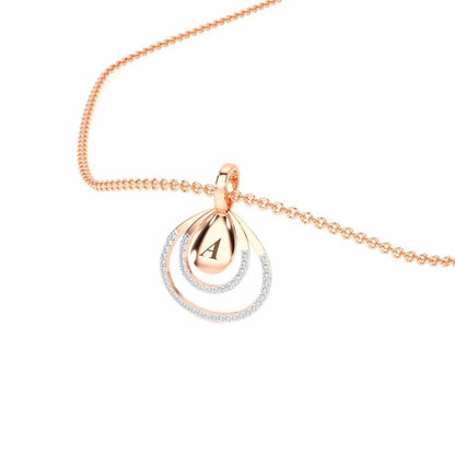 Reverb Shine Silver Pendant - Rose Gold - Image 2