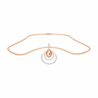 Reverb Shine Silver Pendant - Rose Gold - Image 3