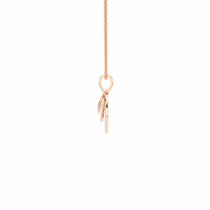 Reverb Shine Silver Pendant - Rose Gold - Image 4