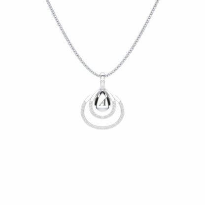 Reverb Shine Silver Pendant - White Gold - Image 1