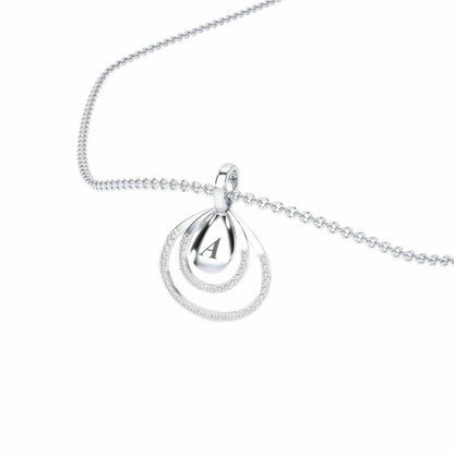 Reverb Shine Silver Pendant - White Gold - Image 2