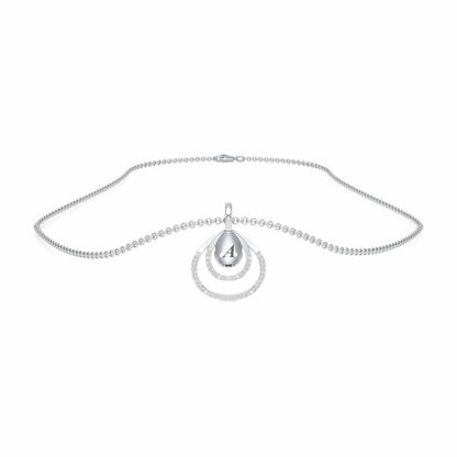 Reverb Shine Silver Pendant - White Gold - Image 3