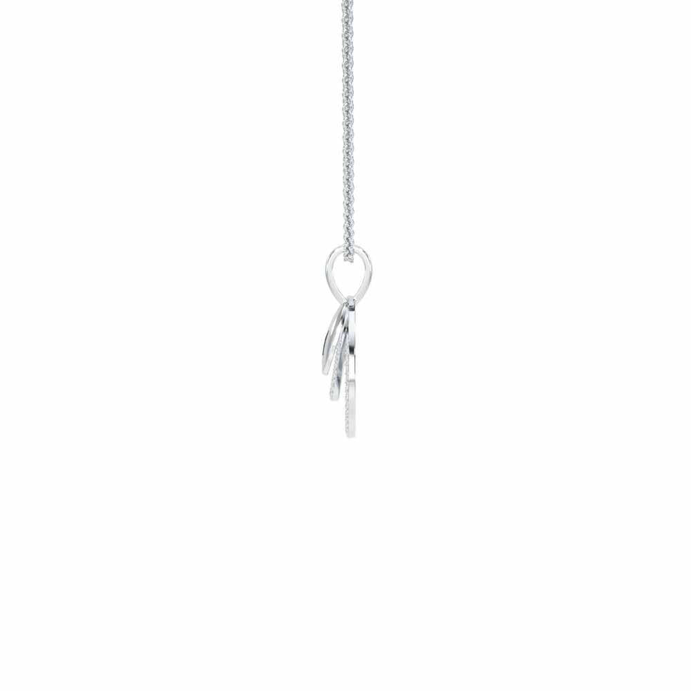 Reverb Shine Silver Pendant - White Gold - Image 4