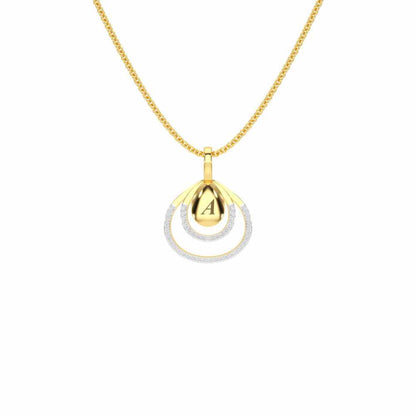 Reverb Shine Silver Pendant - Yellow Gold - Image 1