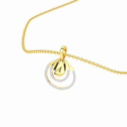 Reverb Shine Silver Pendant - Yellow Gold - Image 2