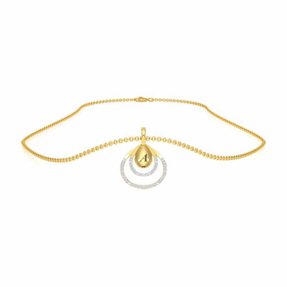 Reverb Shine Silver Pendant - Yellow Gold - Image 3