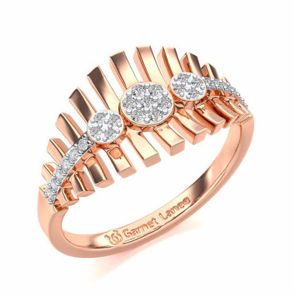 Reverberation Silver Ring - Rose Gold - Image 1