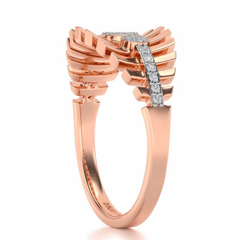 Reverberation Silver Ring - Rose Gold - Image 3