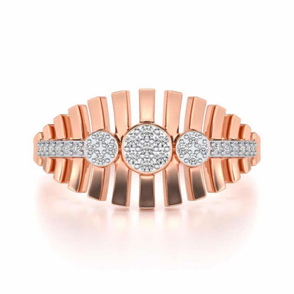 Reverberation Silver Ring - Rose Gold - Image 4