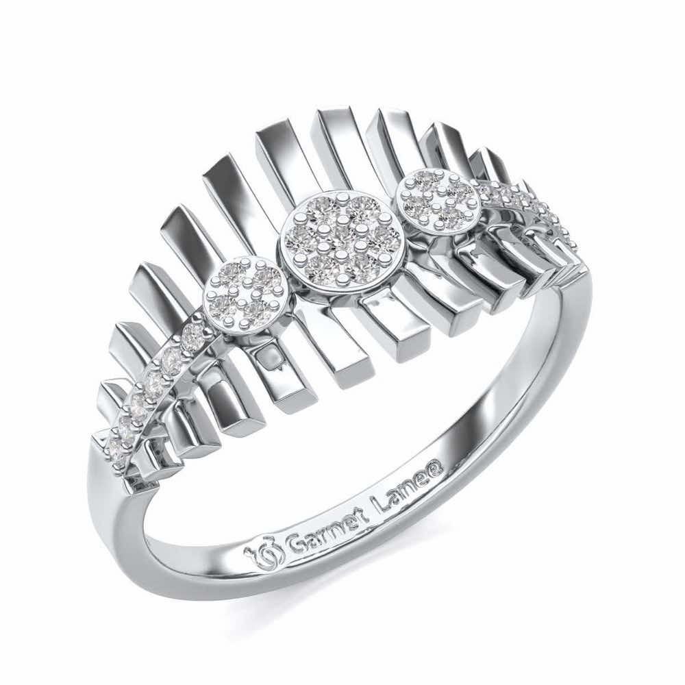 Reverberation Silver Ring - White Gold - Image 1