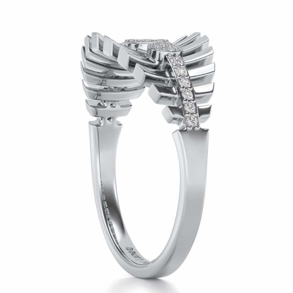 Reverberation Silver Ring - White Gold - Image 3