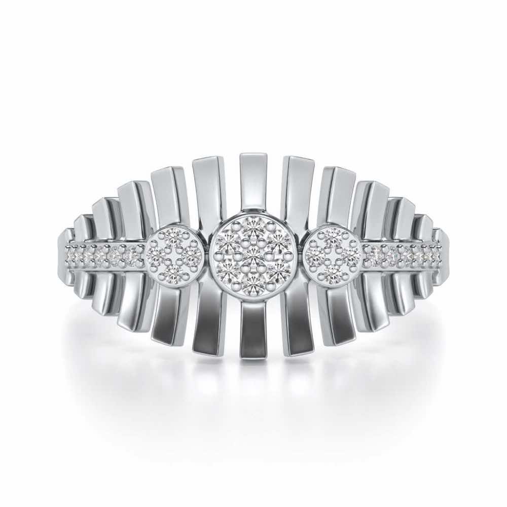 Reverberation Silver Ring - White Gold - Image 4