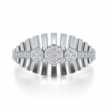 Reverberation Silver Ring - White Gold - Image 4