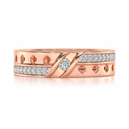 Revered Silver Band Ring - Rose Gold - Image 4
