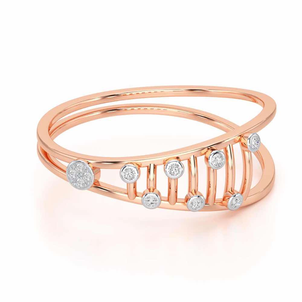 Rhyming Beauty Silver Ring - Rose Gold - Image 2