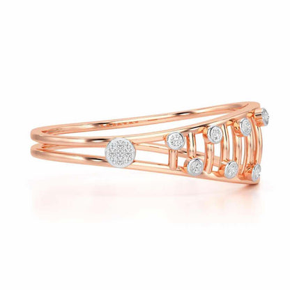 Rhyming Beauty Silver Ring - Rose Gold - Image 4
