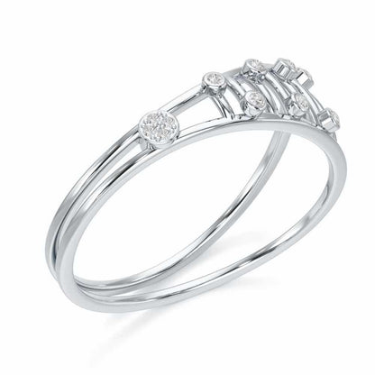Rhyming Beauty Silver Ring - White Gold - Image 1