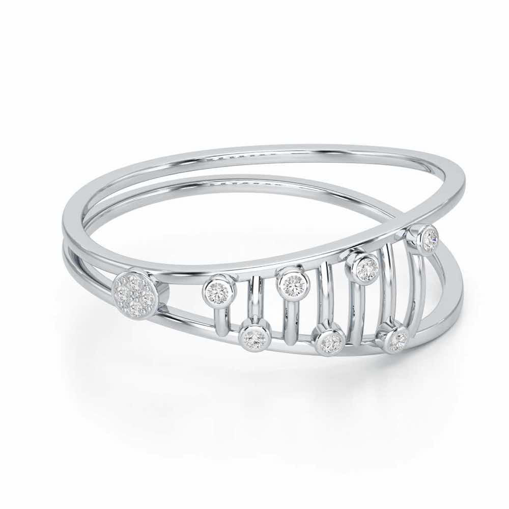 Rhyming Beauty Silver Ring - White Gold - Image 2