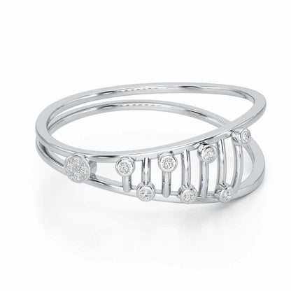 Rhyming Beauty Silver Ring - White Gold - Image 2