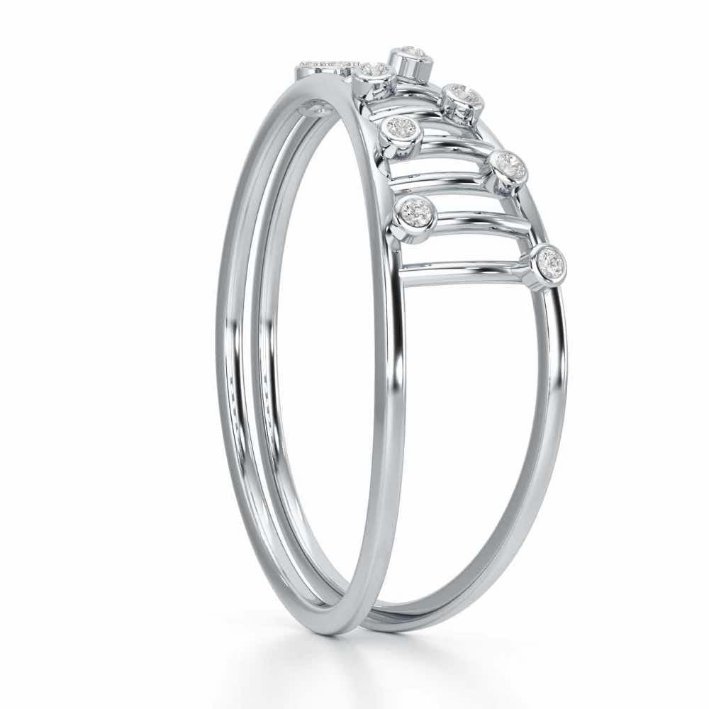 Rhyming Beauty Silver Ring - White Gold - Image 3