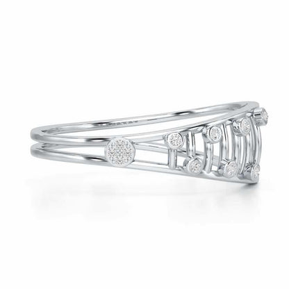 Rhyming Beauty Silver Ring - White Gold - Image 4