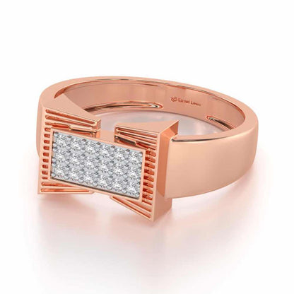Richmond Silver Ring For Men - Rose Gold - Image 2