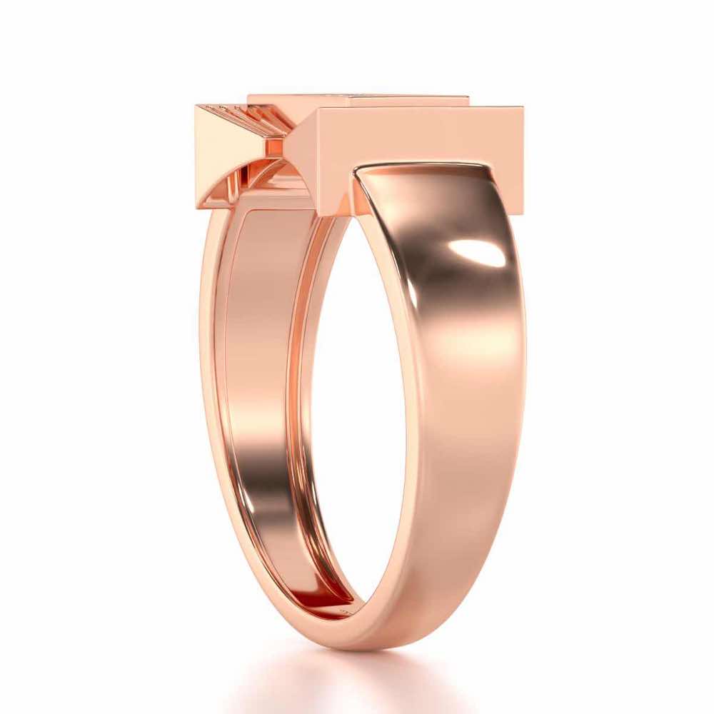 Richmond Silver Ring For Men - Rose Gold - Image 3