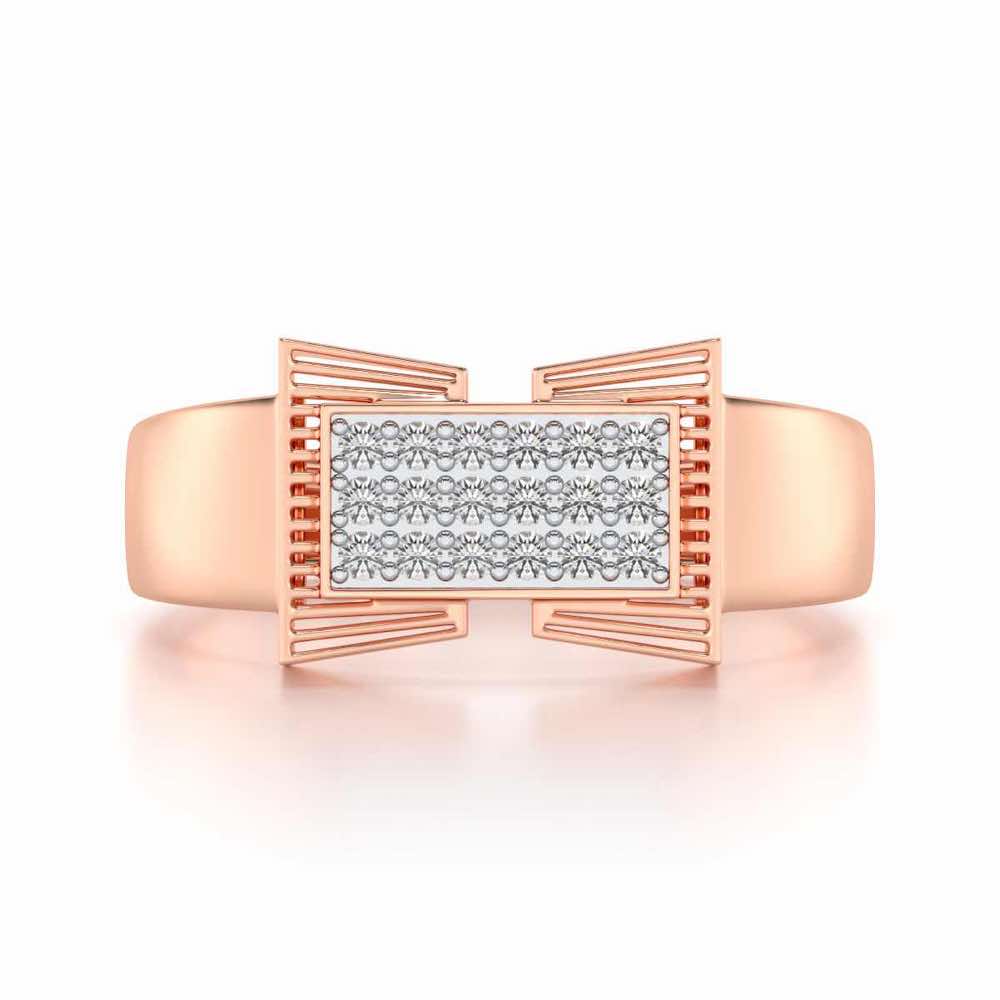 Richmond Silver Ring For Men - Rose Gold - Image 4