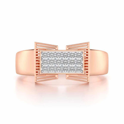 Richmond Silver Ring For Men - Rose Gold - Image 4
