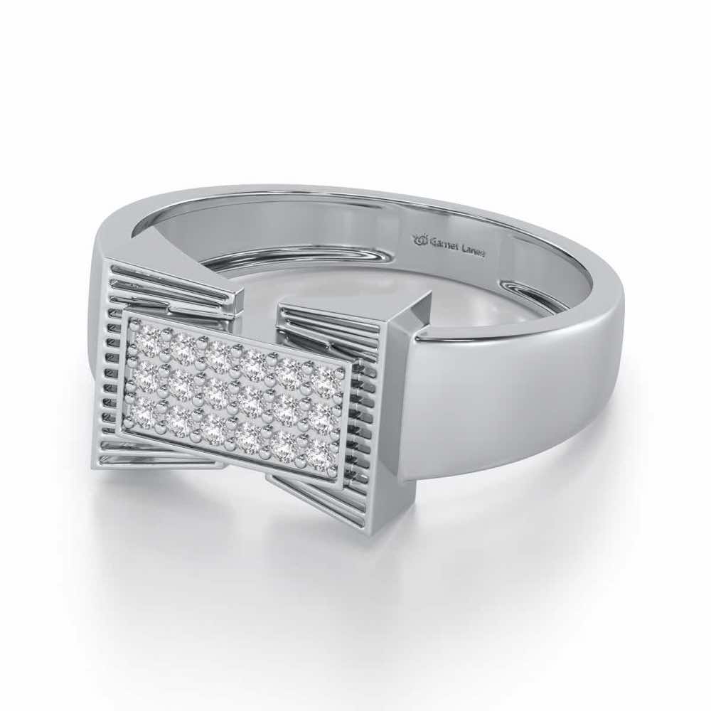 Richmond Silver Ring For Men - White Gold - Image 2